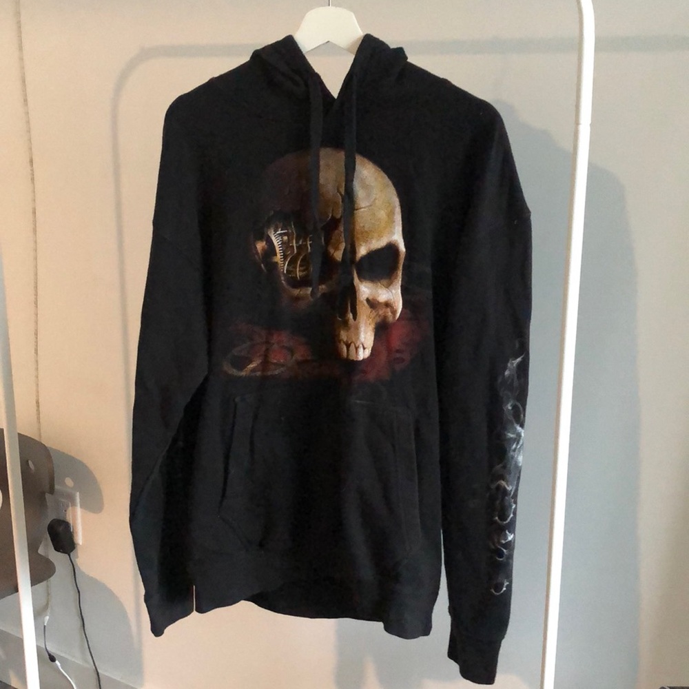 Spiral skull hoodie